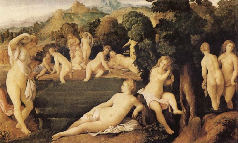 Palma Vecchio Diana discovers Callisto's Misdemeanour oil painting image